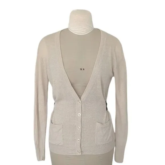 Sandro Tie Waist Linen Cardigan Sweater - Picture 1 of 5